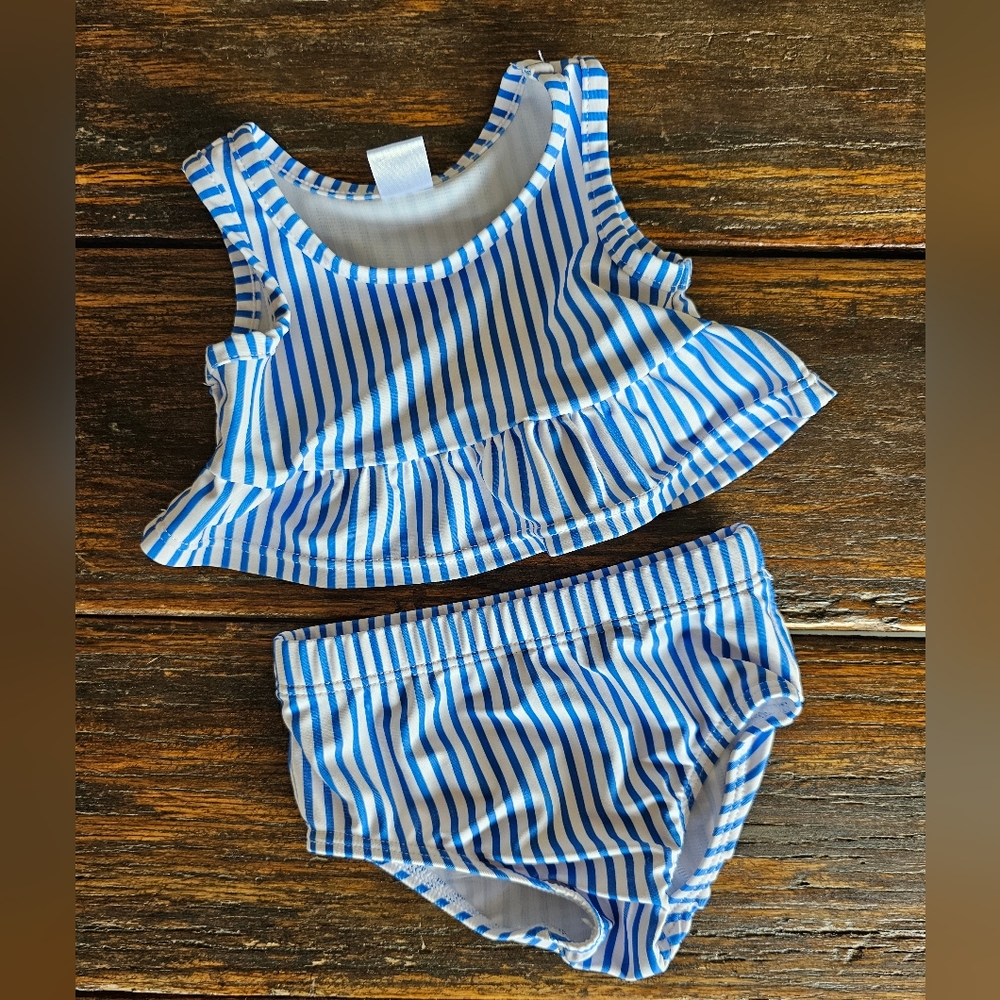Striped Bikini Baby Girl Size 3-6mo